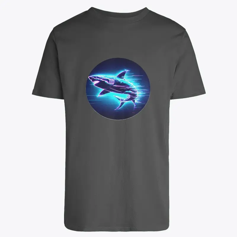 Neon Glitch Shark